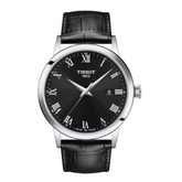 Tissot Classic Dream 42MM Black Dial Watch with Leather Strap
